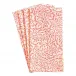 Block Print Leaves Coral/Fuchsia Cotton Napkin Set Of 4