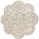 Cream Tabletop Rattan Scallop Round Placemat