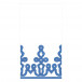 Dessin Passementerie Paper Linen Guest Towel/Buffet Napkins Riviera Blue, 12 Per Pack