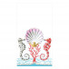 Seahorses and Shell Paper Guest Towel/Buffet Napkins, 15 Per Pack