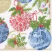 Porcelain Ornaments Boxed Paper Cocktail Napkins, 40 Per Box