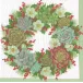 Succulent Wreath Boxed Paper Cocktail Napkins, 40 Per Box