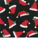 Santa Hat Toss Black Paper Luncheon Napkins, 20 Per Pack