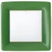 Grosgrain Square Hunter Green Square Paper Dinner Plates, 8 Per Pack