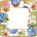 Porcelain Ornaments Square Paper Dinner Plates, 8 Per Pack