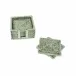 Rattan Square Coaster and Holder Set Green (6 Coasters and 1 Napkin Holder)