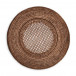 Rattan Round Plate Charger in Dark Natural