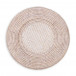 Rattan Round Plate Charger in White Natural