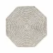 Rattan Octagonal Placemat Cream
