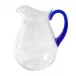 Acrylic Pitcher Clear with Cobalt Handle