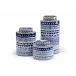 Blue And White Canisters, Set of 3