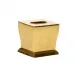 Waved Edge Tissue Box Brass
