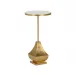 Essex White Marble Drinks Table