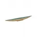 Elongated Green Enameled Bowl