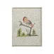 Square Antiqued Mirrored Bird D