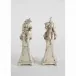 Chinese Figurines On Pedestal, Pair