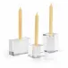 Trifoil Candlesticks, Set of 3