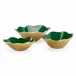 Emerald Enameled Bowls, Set of 3
