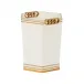 Oliver Wastebasket White/Gold