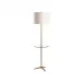 Blythwood Aged Brass Floor Lamp with Glass Table
