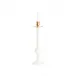 Solid Wood Barley Twist Candlestick-Castle White