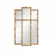 Bamboo Whitewashed Gold Mirror