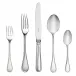 Albi Silverplated 5-Pc Setting (Dinner Fork, Dinner Knife, Place Soup Spoon, Salad Fork, Teaspoon)