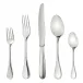 Perles Sterling Silver 5-Pc Setting (Dinner Fork, Dinner Knife, Place Soup Spoon, Salad Fork, Teaspoon)