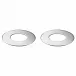 Oh De Christofle Set Of 2 Glass Coasters Stainless Steel