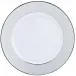 Clair de Lune Uni Grey/Platinum Rim Soup Plate 23.5 Cm 17 Cl
