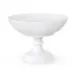 White Fluted Bowl On Foot 6"