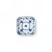 Blue Fluted Half Lace Square Plate, 10.5 cm