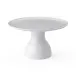 White Fluted Dish On Stand 20 cm/7.8 in