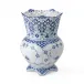 Blue Fluted Full Lace Vase 22 cm