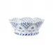 Blue Fluted Full Lace Fruit Basket, 23 cm