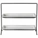 Plano White Tiered Stand With Two Trays 37 16'' x 5.5'' H13.25''