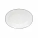 Beja White & Blue Oval Platter 11.75'' x 8.5'' H1.25''