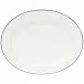 Beja White & Blue Oval Platter 15.75'' x 12.5'' H1.75''