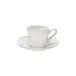 Beja White & Cream Tea Cup And Saucer 4.5'' x 3.5'' H2.75'' | 6 Oz. D6.5''