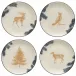 Elements Pine Set 4 Salad/Dessert Plates D8.5'' H1''