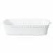 Pearl White Rect. Baker 15'' x 9.5'' H3.25''