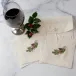 Natale Sprig, Cream (Multi) 6" Square Set of Four Cocktail Napkins