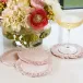 Round Ruffle, Velvet Dusty Pink 6" Round Set of Four Cocktail Napkins