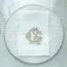 Vintage Vine Monogram G White (Gold/Platinum) Tri-Fold Napkin