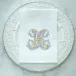Vintage Vine Monogram H White (Gold/Platinum) Tri-Fold Napkin