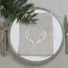 Antler Soft Flax (White) Tri-Fold Napkin