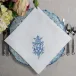 Royal, White (French Blue) 22" Square Napkin