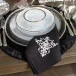 Victorian, Black (White) 22" Square Napkin