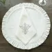 Round Ruffle, Velvet Cream 18" D Placemat