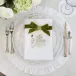 Round Ruffle Velvet White Placemat